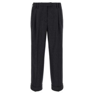 Alberto Biani Gray Wool Casual Women's Pants